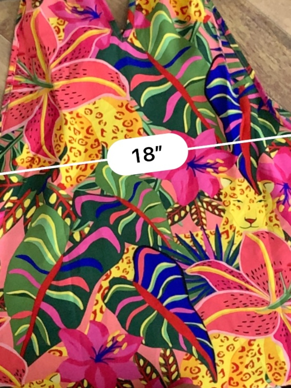SHEIN Dress Women L Tropical Floral Jungle Print Halter Tie Neck Midi - Picture 10 of 10
